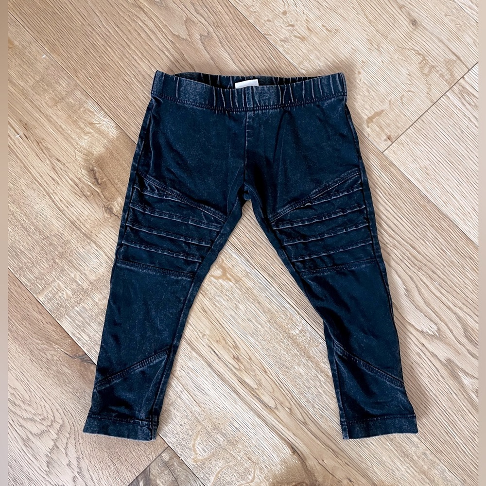 Tucker + Tate moto stretch black jean legging 2T